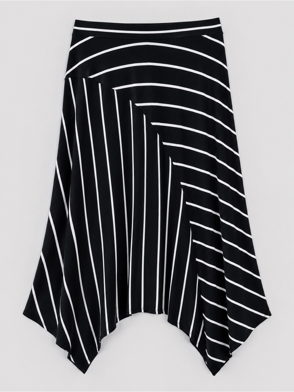 Womens Asymmetric Jersey Knit Midi Skirt XXL Bohemian Coastal Festival Coachella